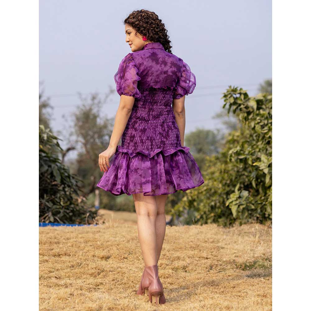 ONEWE INDIA Summer Purple Shirt Dress (2XS)
