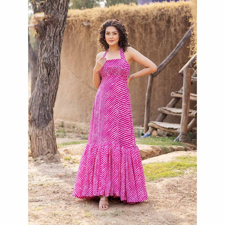 ONEWE INDIA Tessa Pink Flair Dress