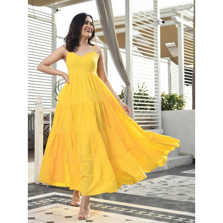ORDINAREE Aureolin Yellow Long Dress