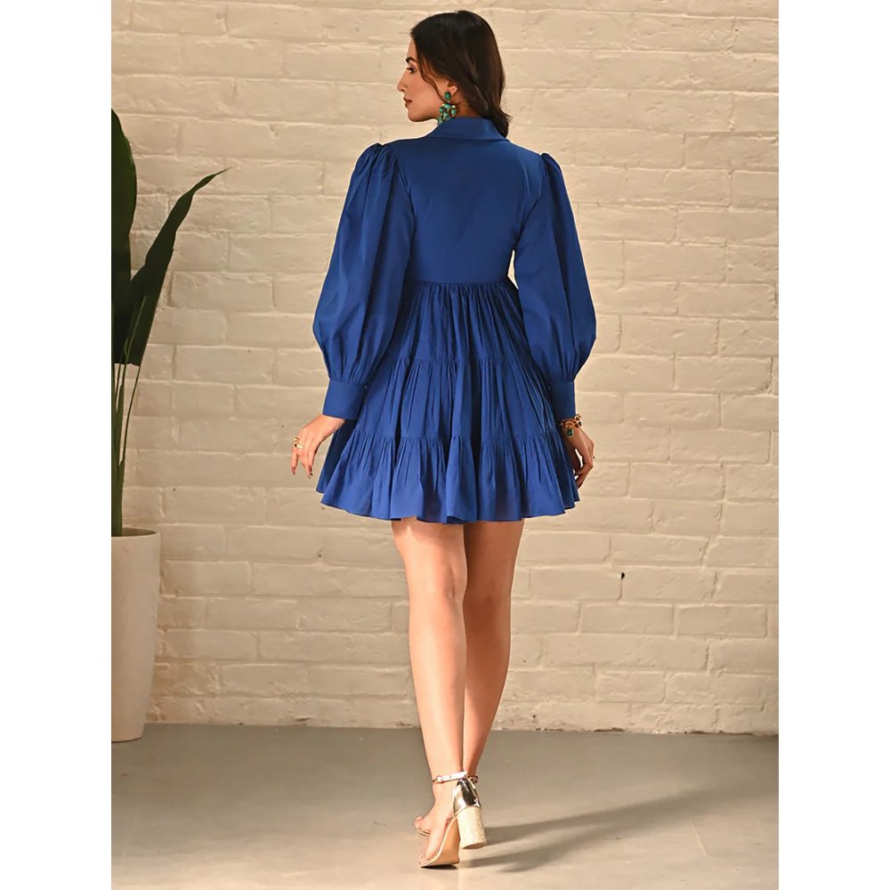 ORDINAREE Liberty Blue Tier Dress