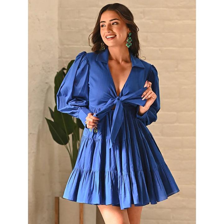 ORDINAREE Liberty Blue Tier Dress