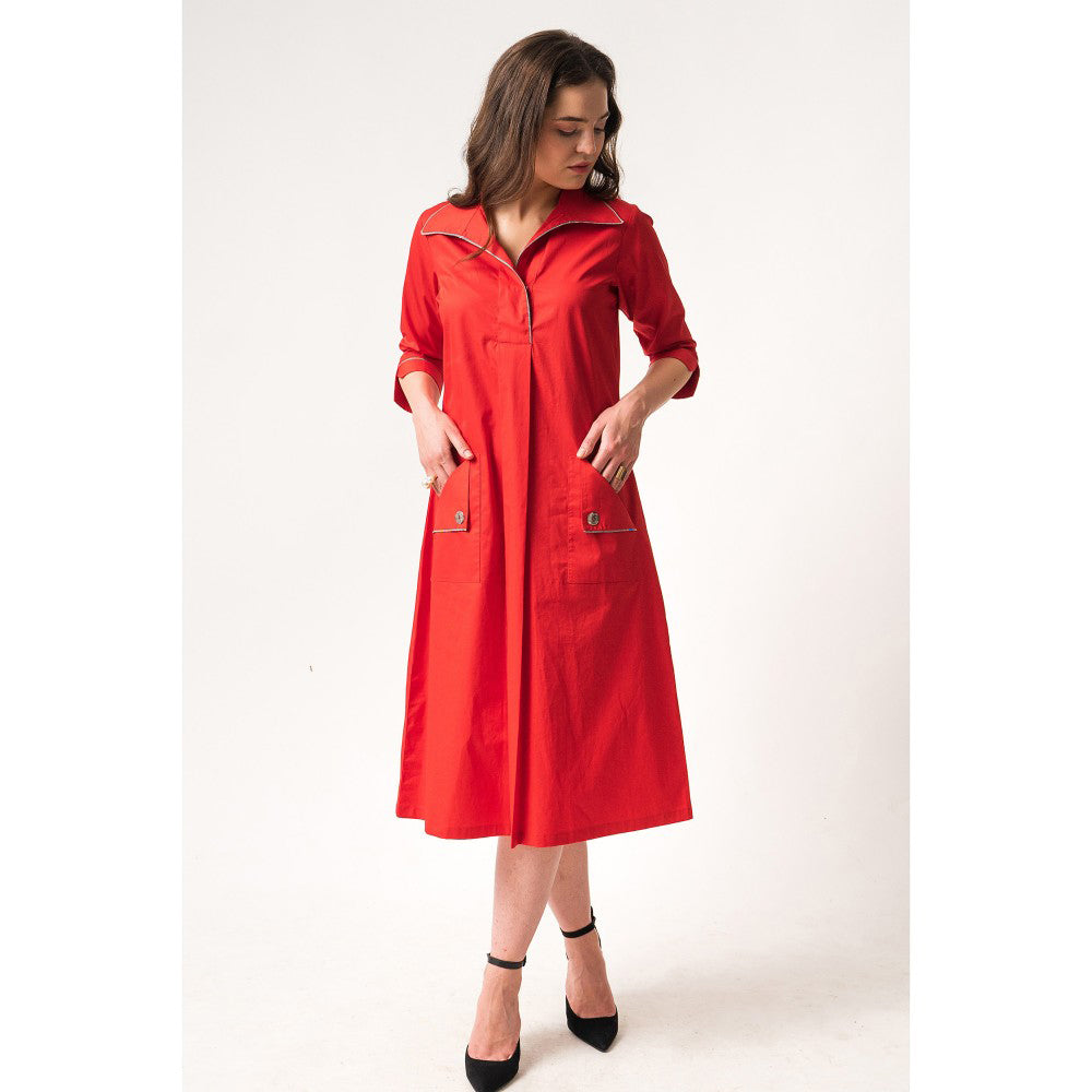 Our Love Lila Red Dress Midi