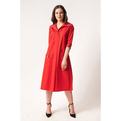 Our Love Lila Red Dress Midi