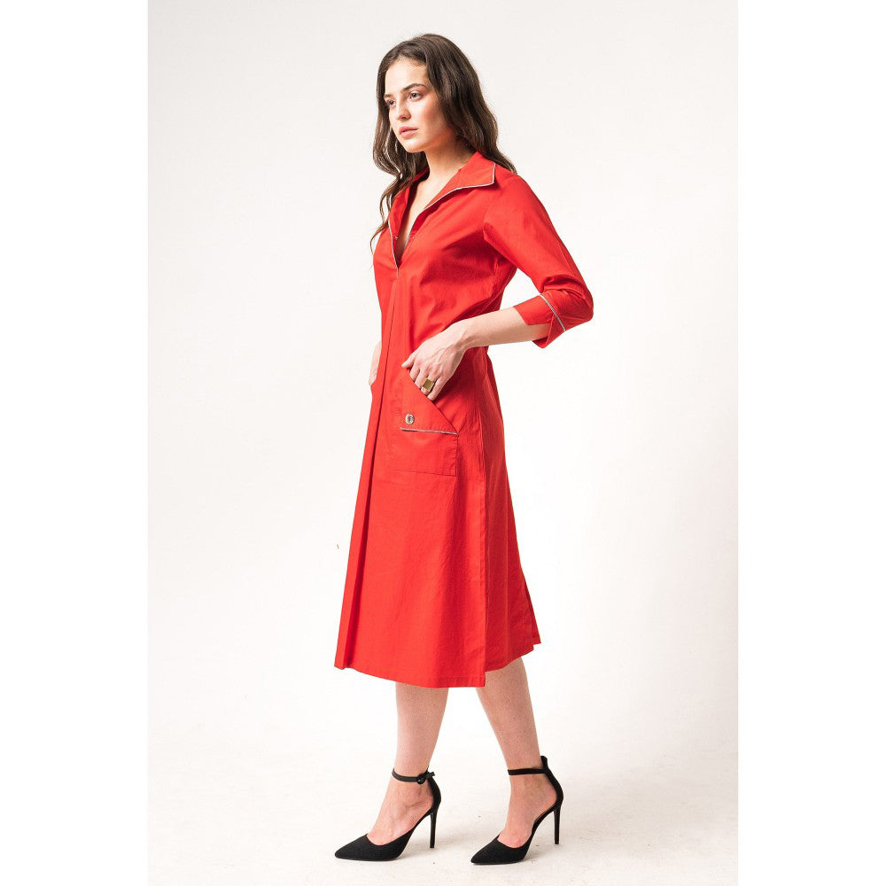 Our Love Lila Red Dress Midi