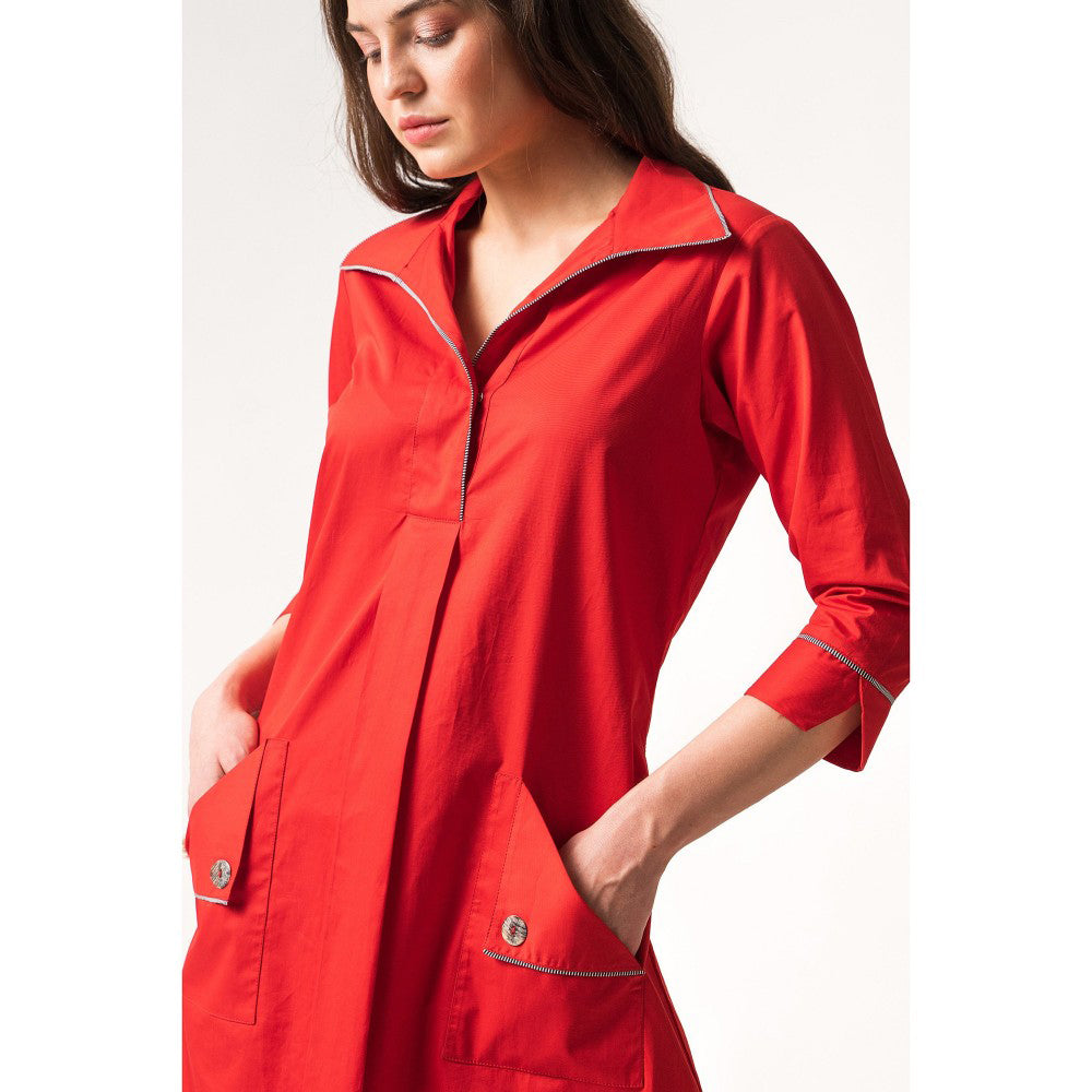 Our Love Lila Red Dress Midi