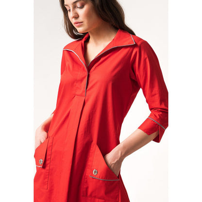 Our Love Lila Red Dress Midi