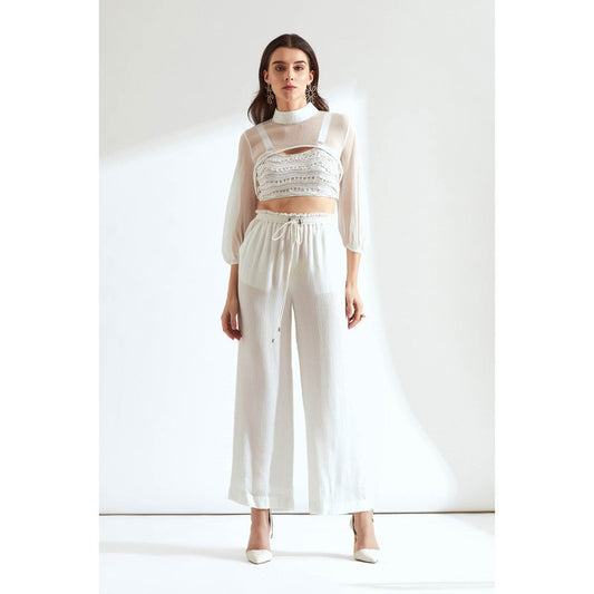 Our Love White Crinkle Chiffon Sleevelet