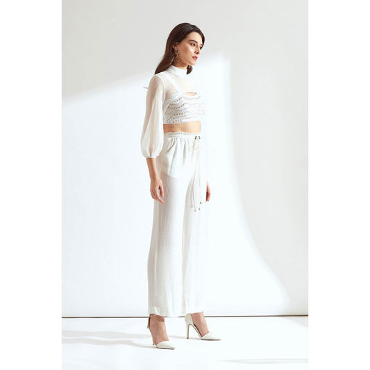 Our Love White Crinkle Chiffon Sleevelet