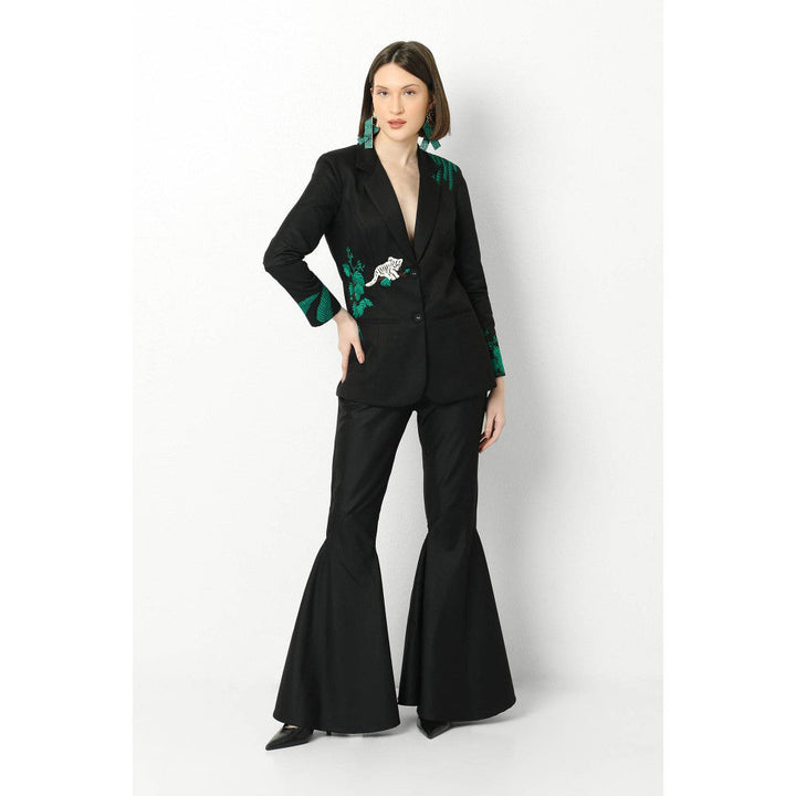 Our Love Black Bell Bottom Suitings Pants