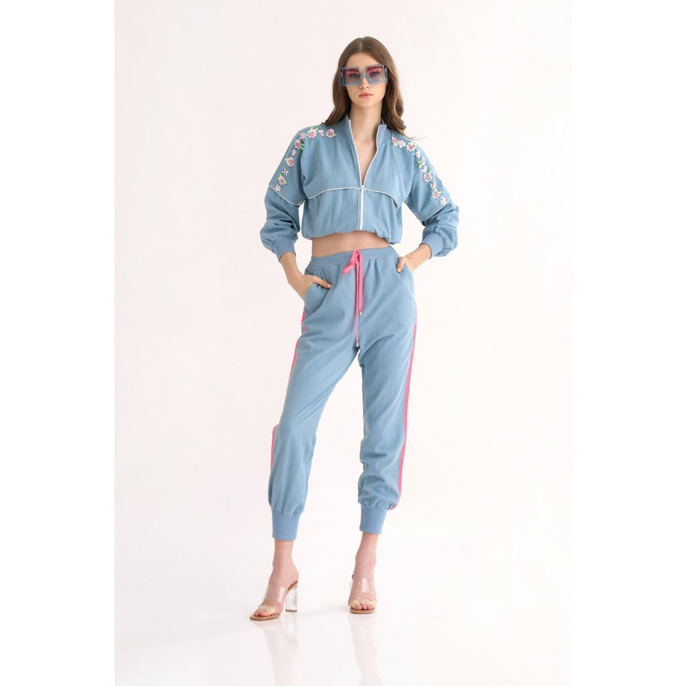 Our Love Denim Joggers with Elasticated Hem & Waist, Neon Twill Tape Drawstring