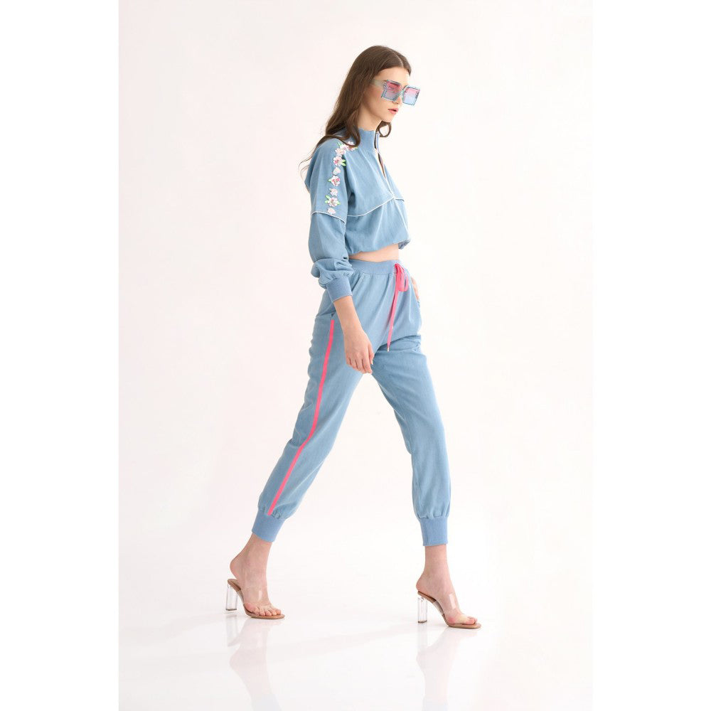 Our Love Denim Joggers with Elasticated Hem & Waist, Neon Twill Tape Drawstring