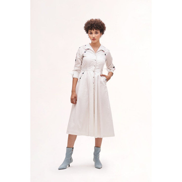 Our Love Beloved Whit Button Down Dress