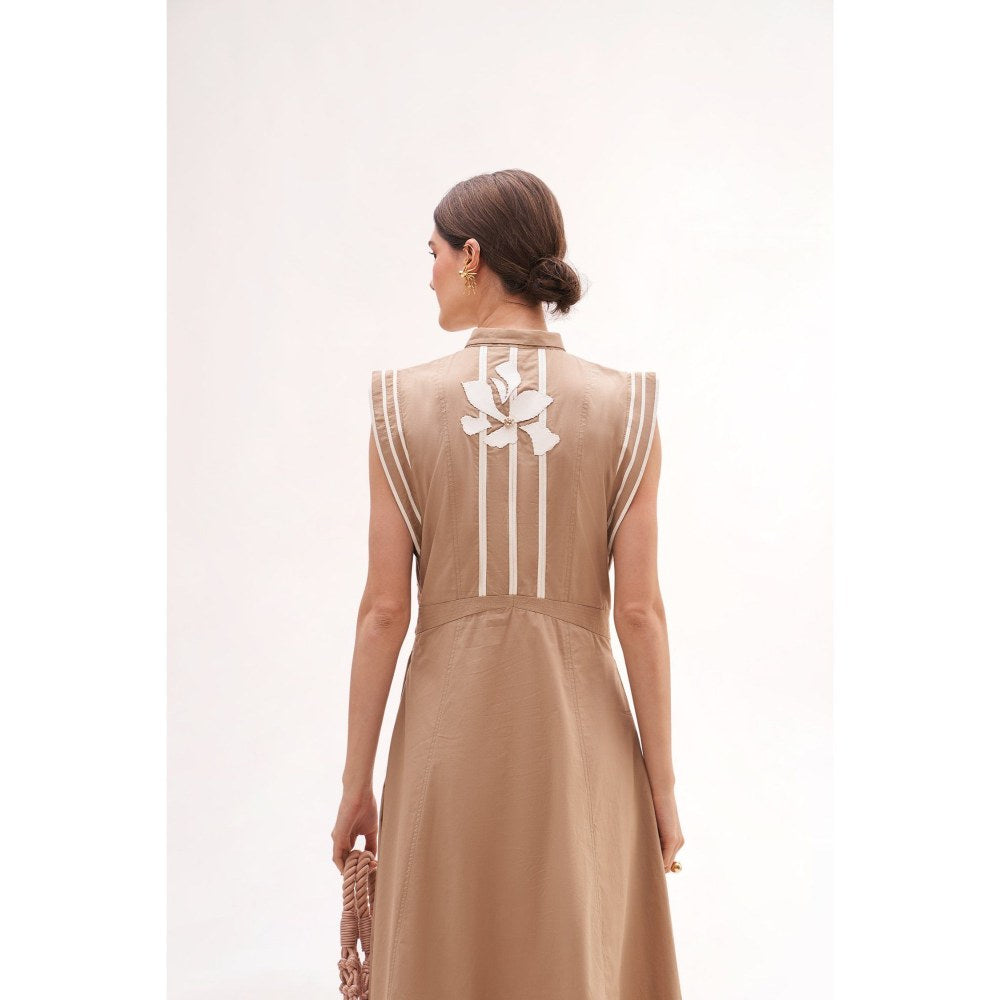 Our Love Lea Khaki Midi Dress