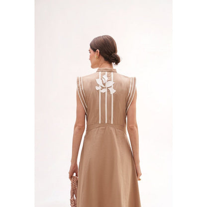 Our Love Lea Khaki Midi Dress