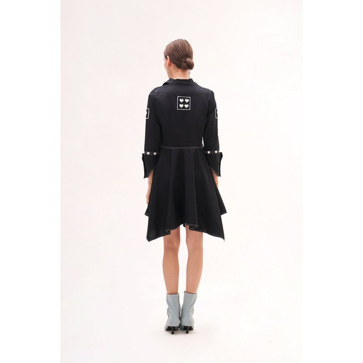 Our Love Mini-K Black Dress With Hearts