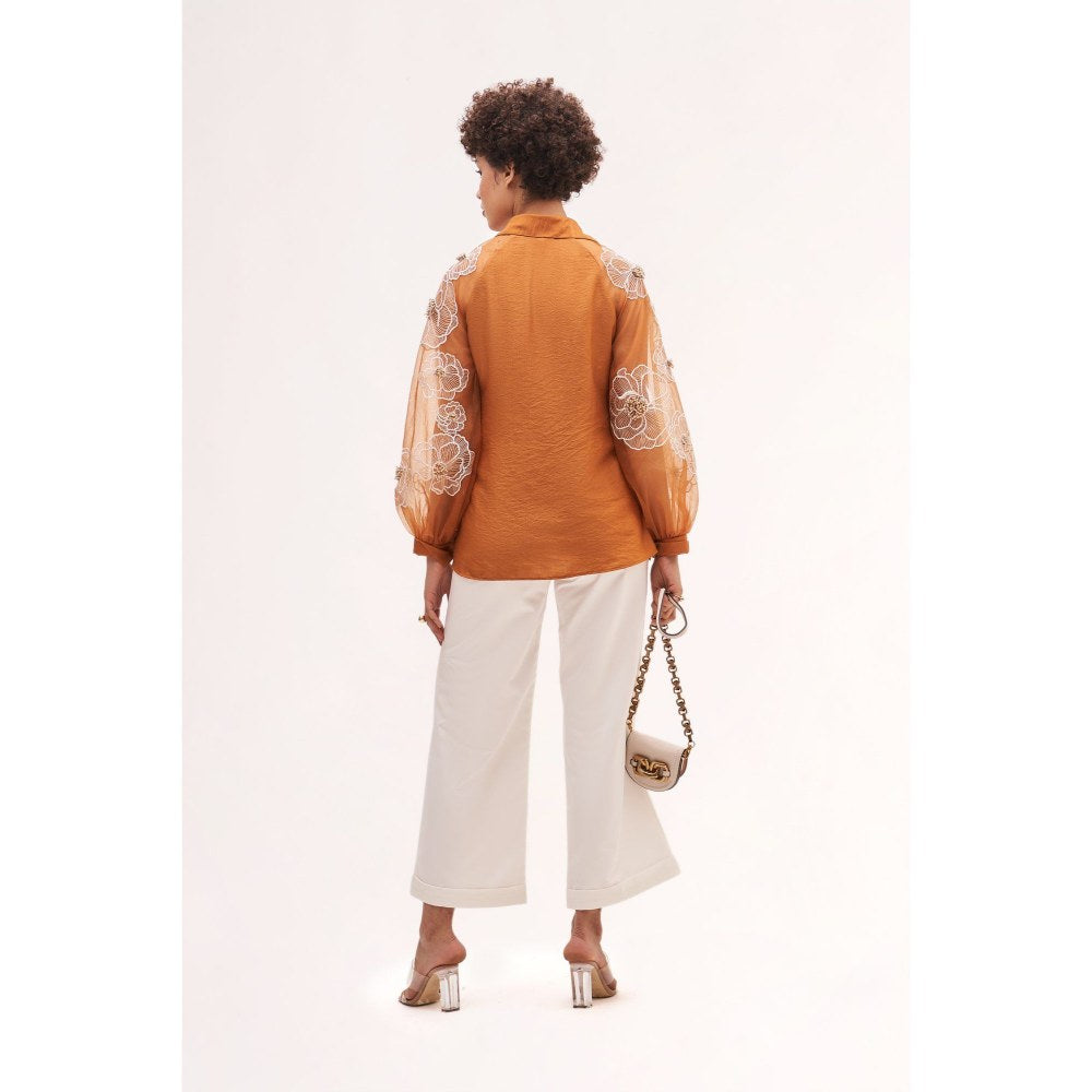 Our Love Picotin Chanderi And Organza Co-Ord (Set of 2)