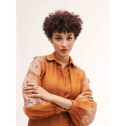 Our Love Picotin Chanderi And Organza Co-Ord (Set of 2)