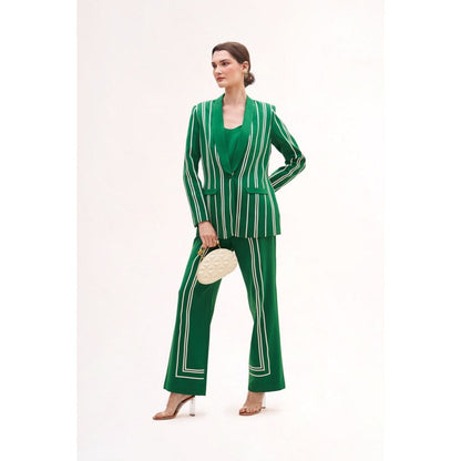 Our Love Jade Blazer With Trousers And Bralette (Set of 3)