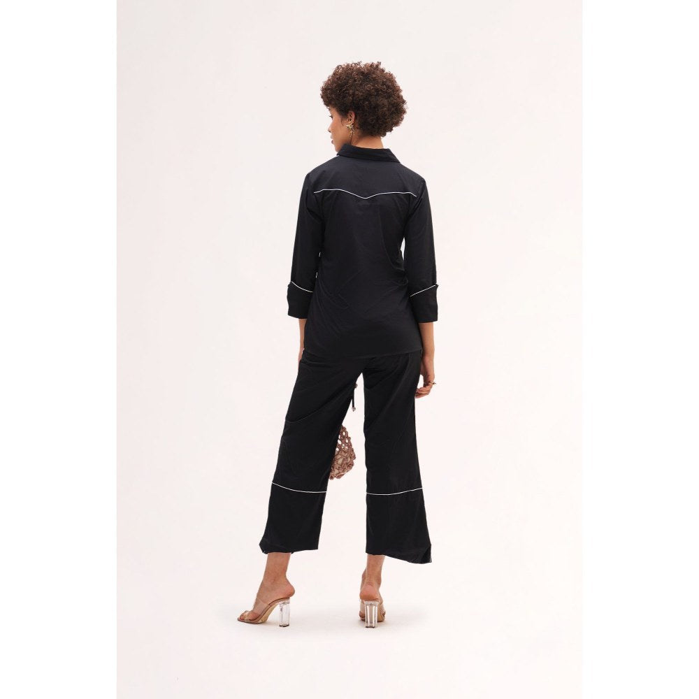 Our Love Arose Belted Shirt With Pants (Set of 2)