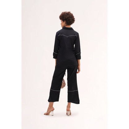 Our Love Arose Belted Shirt With Pants (Set of 2)