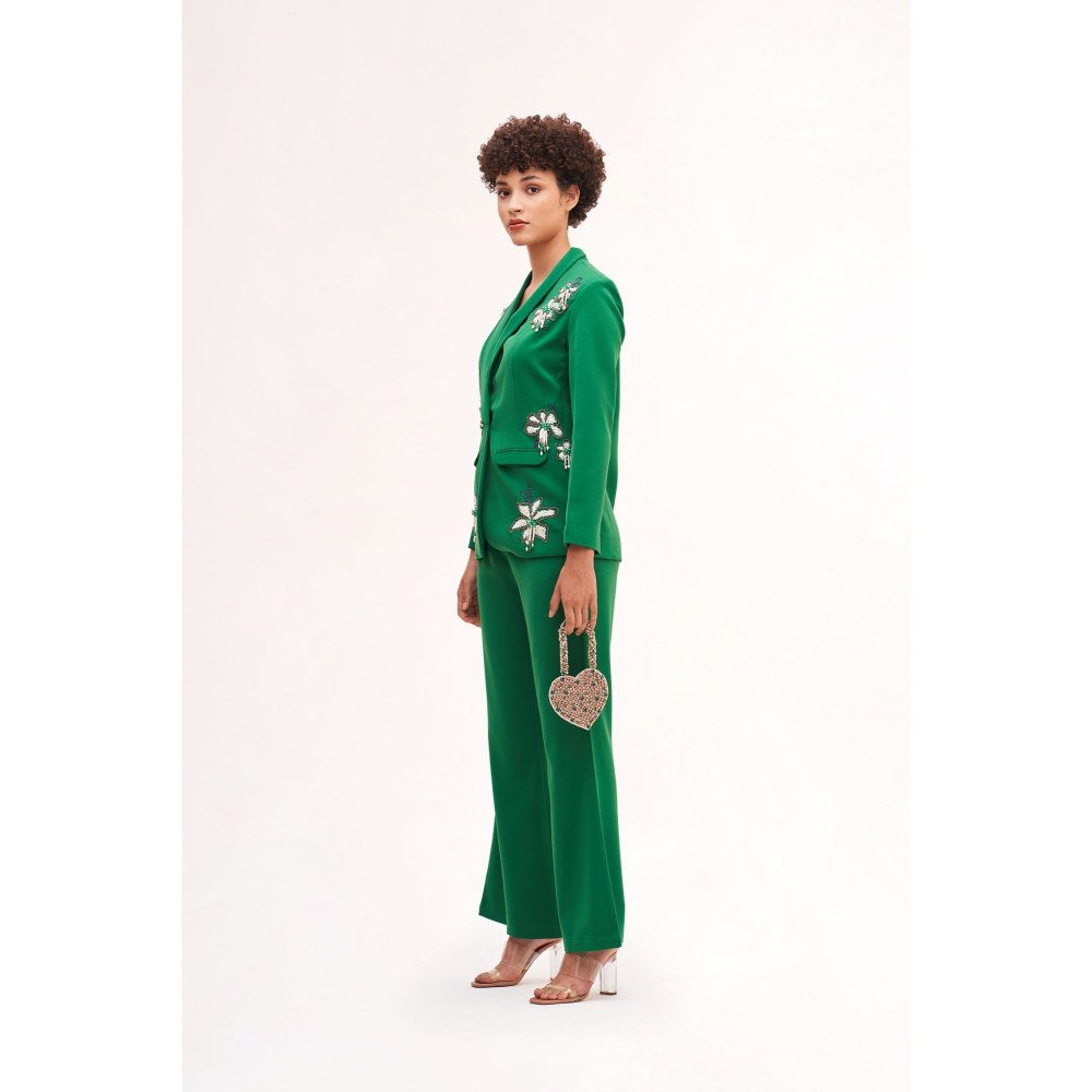 Our Love Rosa Embellished Blazer With Trousers (Set of 2)