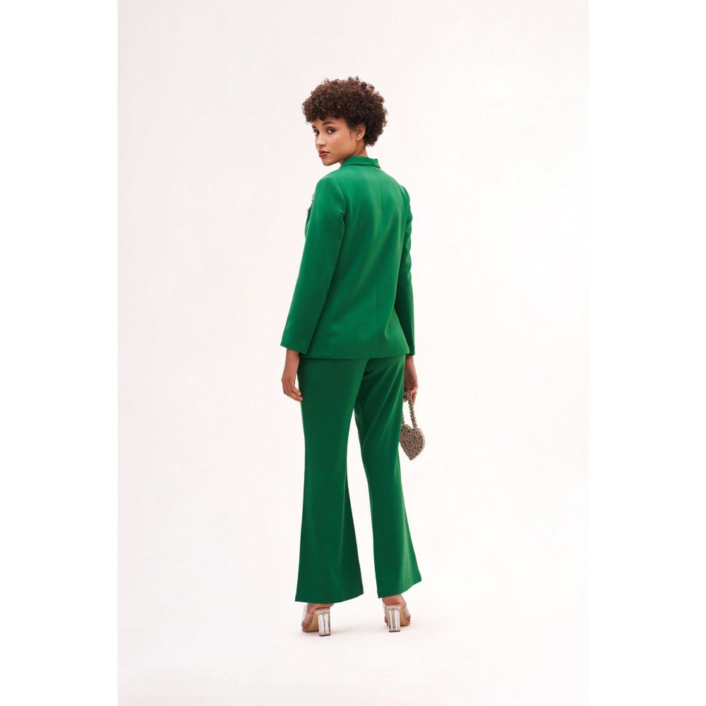 Our Love Rosa Embellished Blazer With Trousers (Set of 2)