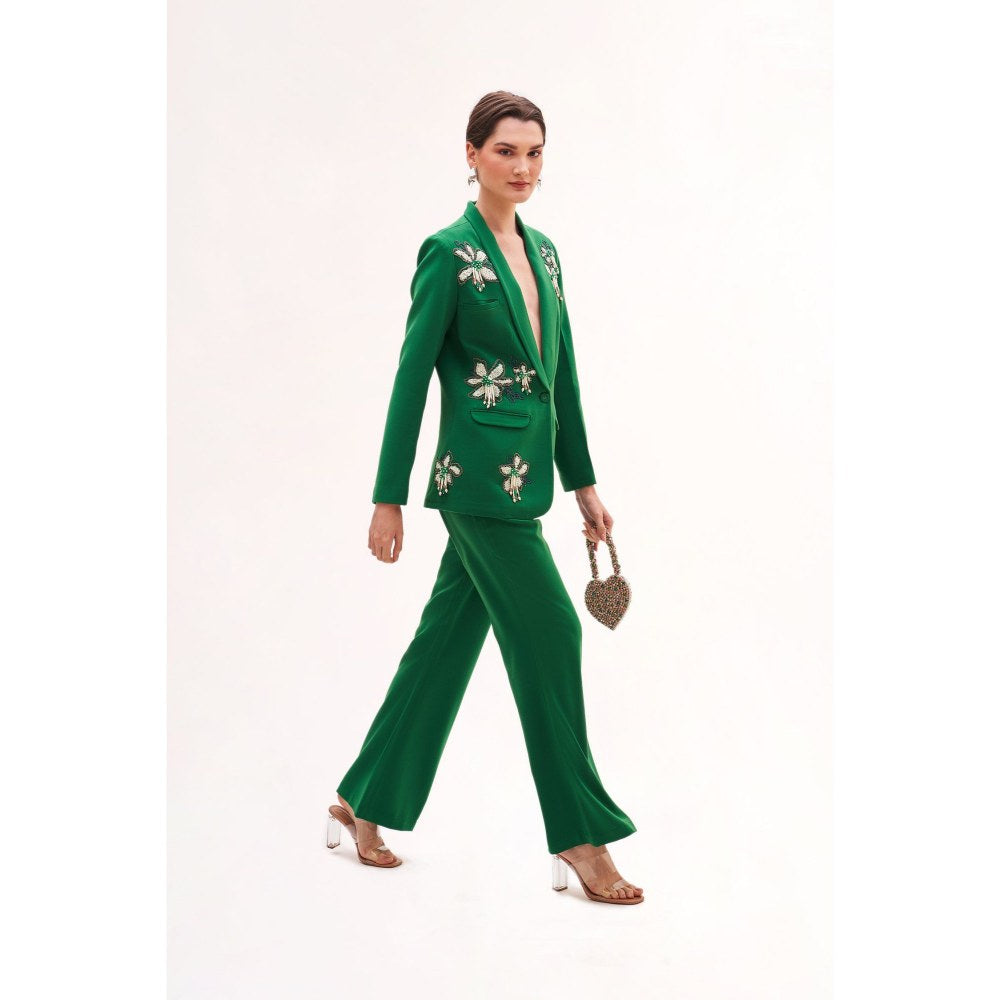 Our Love Rosa Embellished Blazer With Trousers (Set of 2)