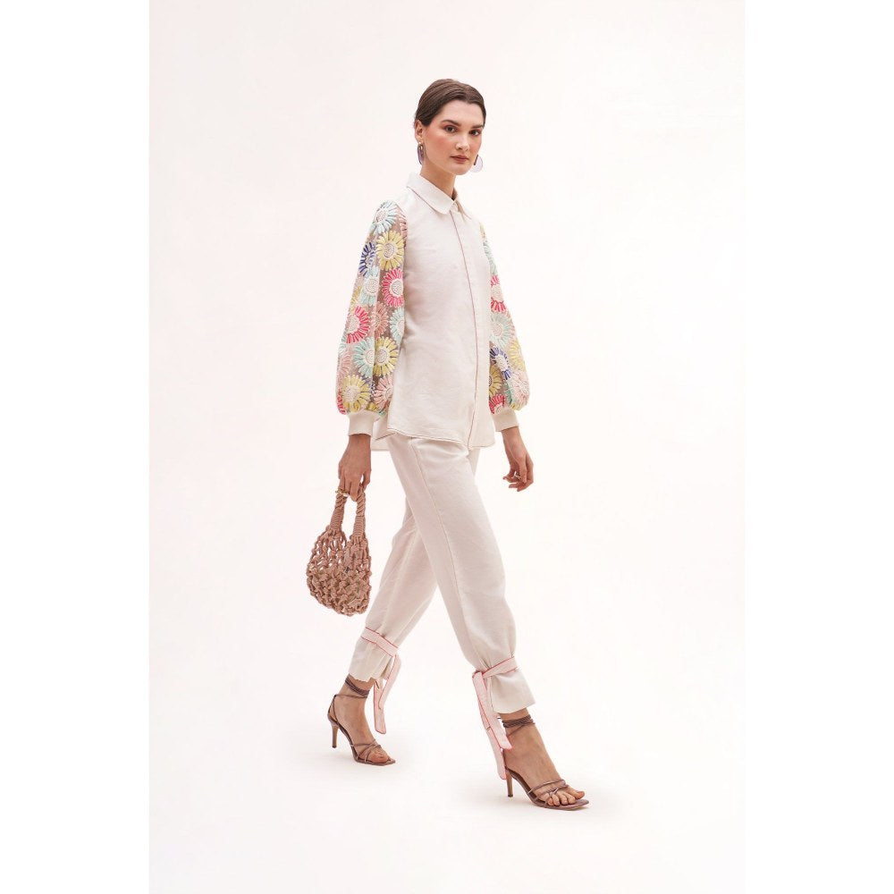 Our Love Mystic Embroidered Shirt With Pants (Set of 2)