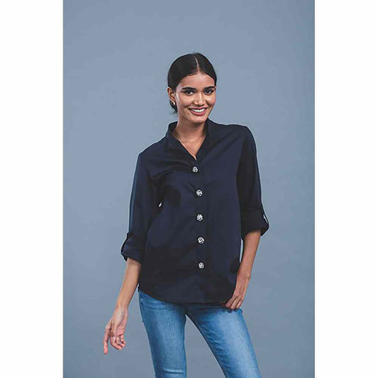 Pallavi Swadi Swarovski Button Shirt