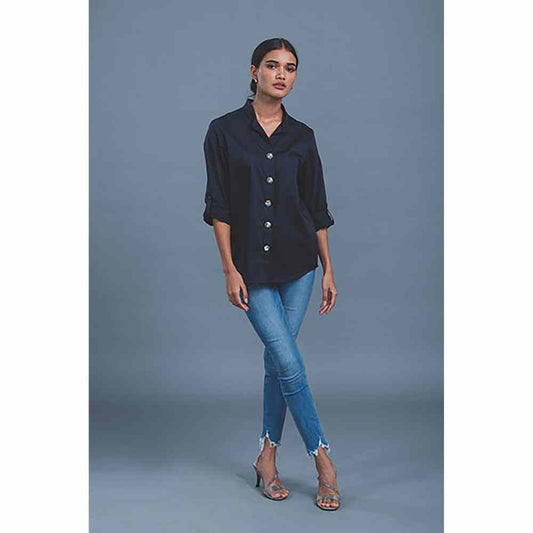 Pallavi Swadi Swarovski Button Shirt