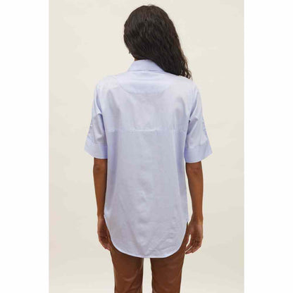 Pallavi Swadi Sky Blue Dragonfly Swarovski Shirt