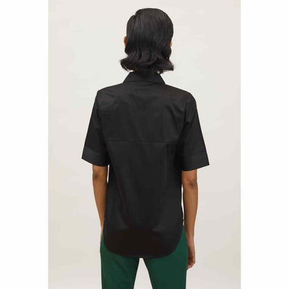 Pallavi Swadi Black Puzzle Pop Embroidered Shirt