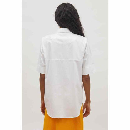 Pallavi Swadi White Puzzle Pop Embroidered Shirt