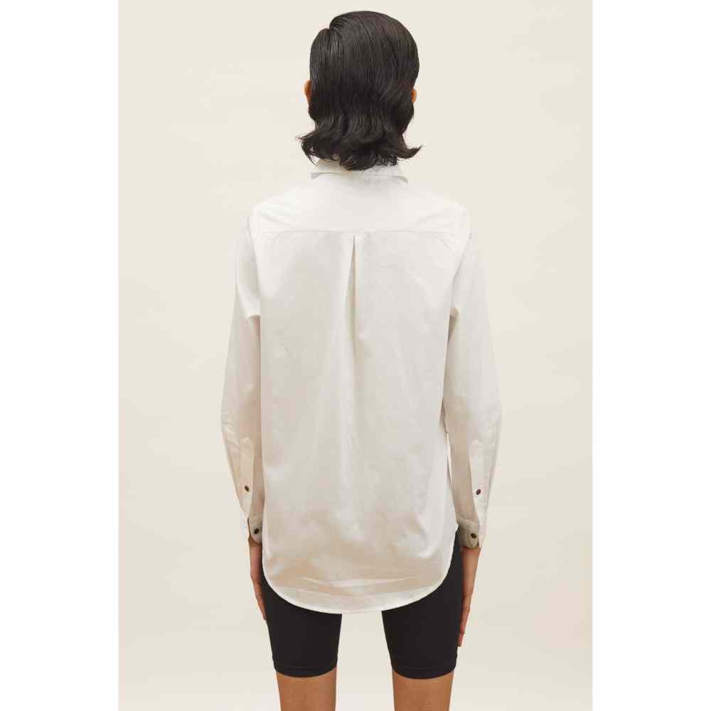 Pallavi Swadi PLV Garden White Butterfly Shirt