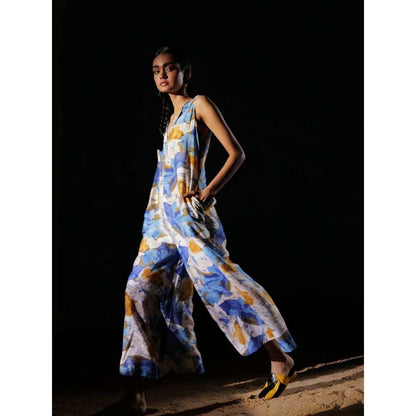 Pallavi Agarwal Azure Jumpsuit Blue Printed