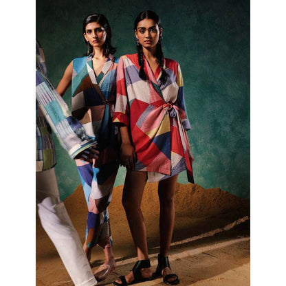 Pallavi Agarwal Scarlette Mini Dress Multi-Color