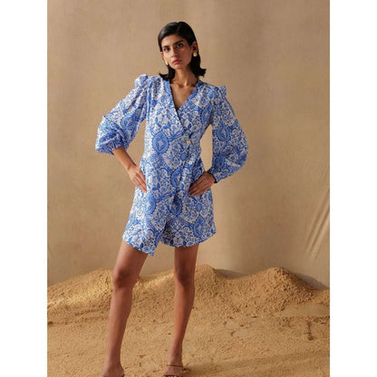 Pallavi Agarwal Ilia Mini Dress Blue