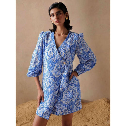 Pallavi Agarwal Ilia Mini Dress Blue