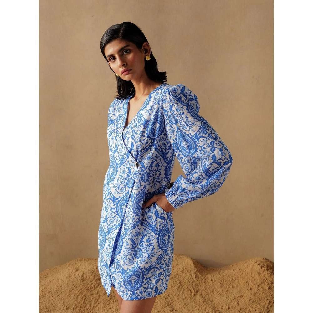 Pallavi Agarwal Ilia Mini Dress Blue