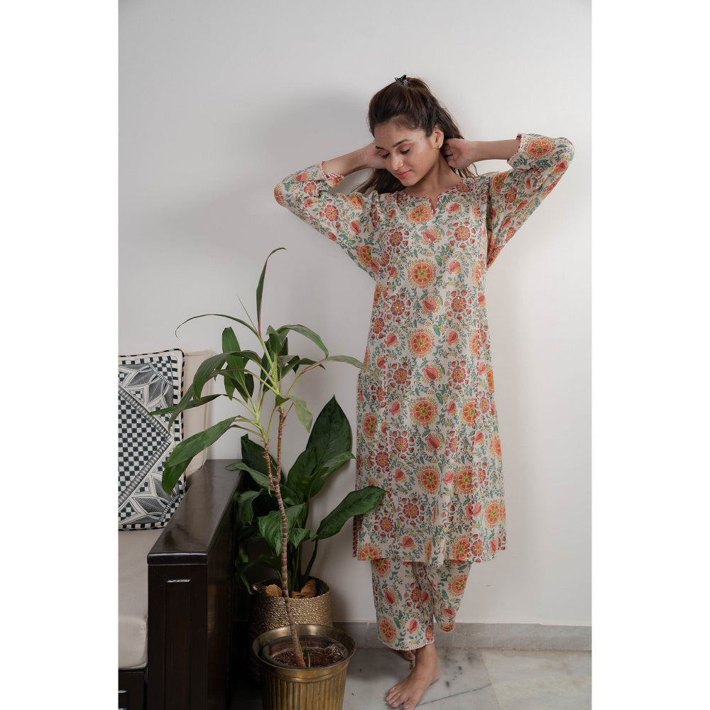 PANTS AND PAJAMAS Neeta Block Printed Stole