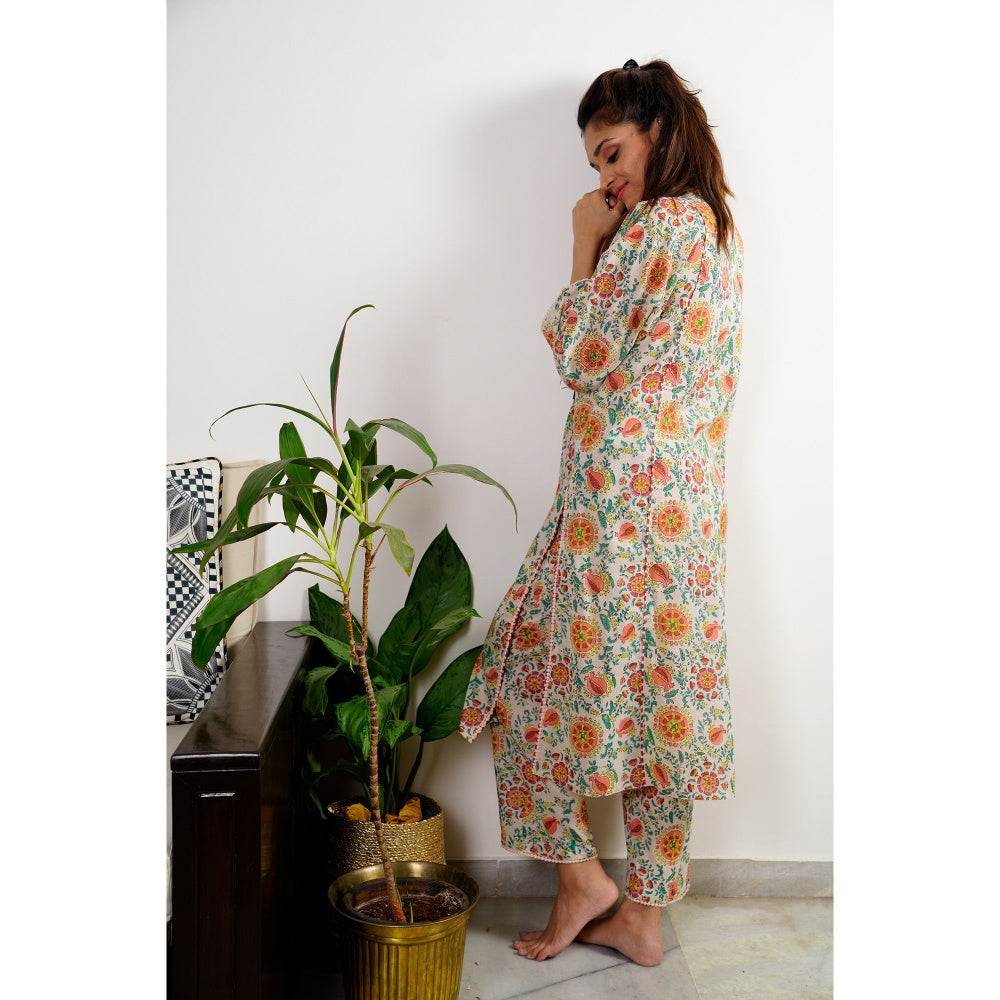 PANTS AND PAJAMAS Neeta Block Printed Stole