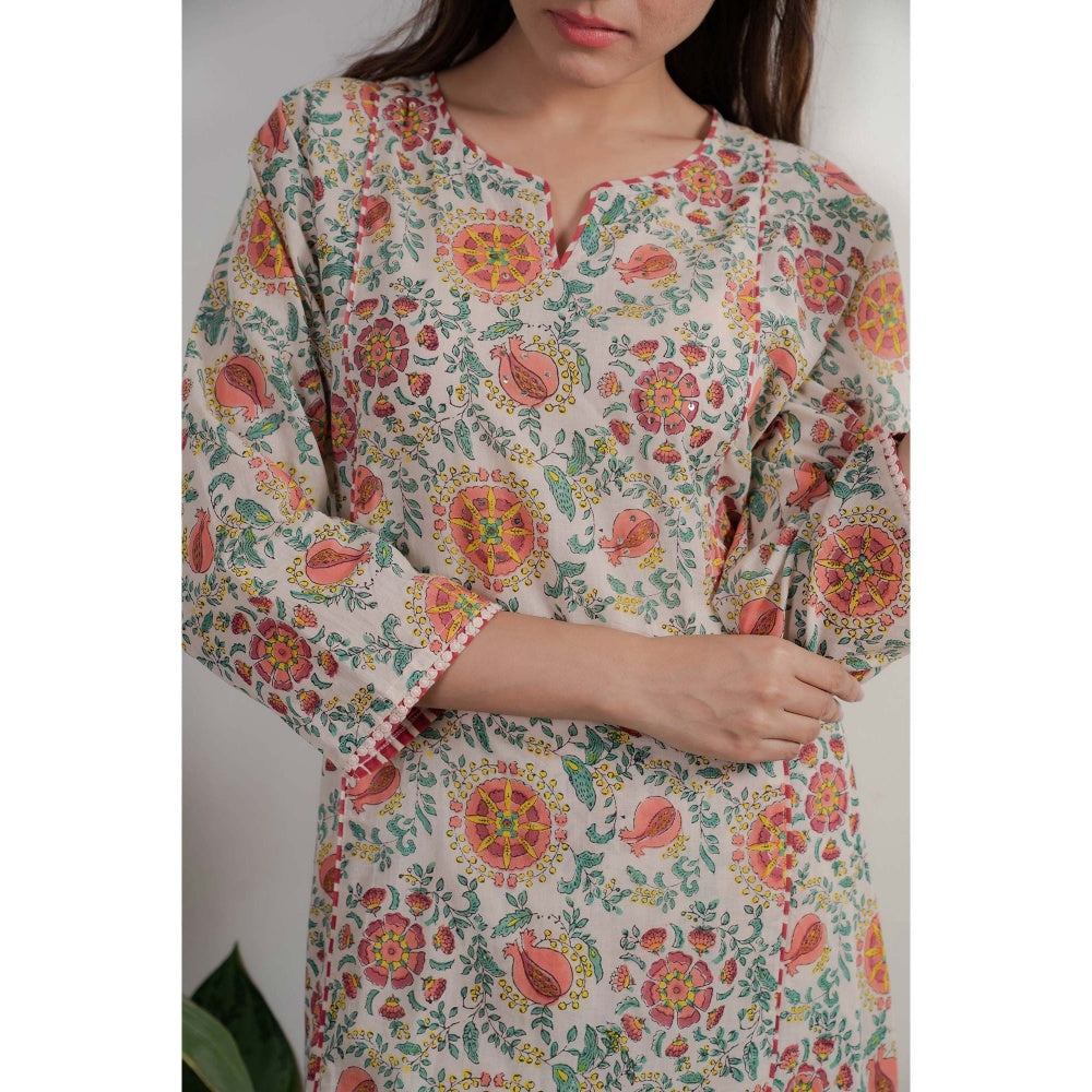 PANTS AND PAJAMAS Neeta Block Printed Stole