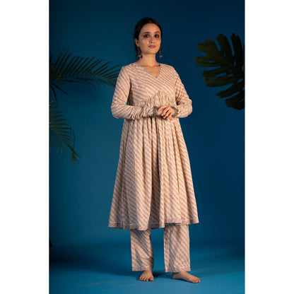 PANTS AND PAJAMAS Pink Riya Sequined Kota Dupatta