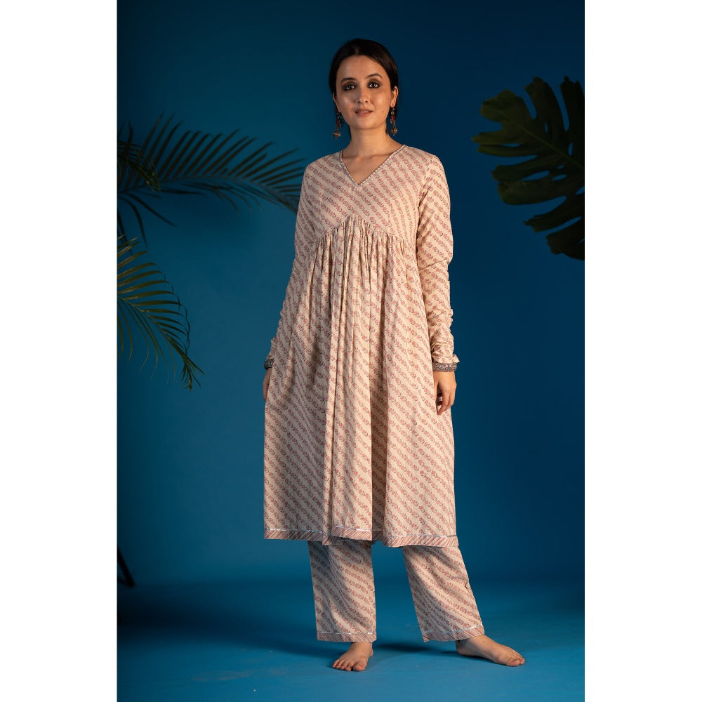 PANTS AND PAJAMAS Pink Riya Sequined Kota Dupatta