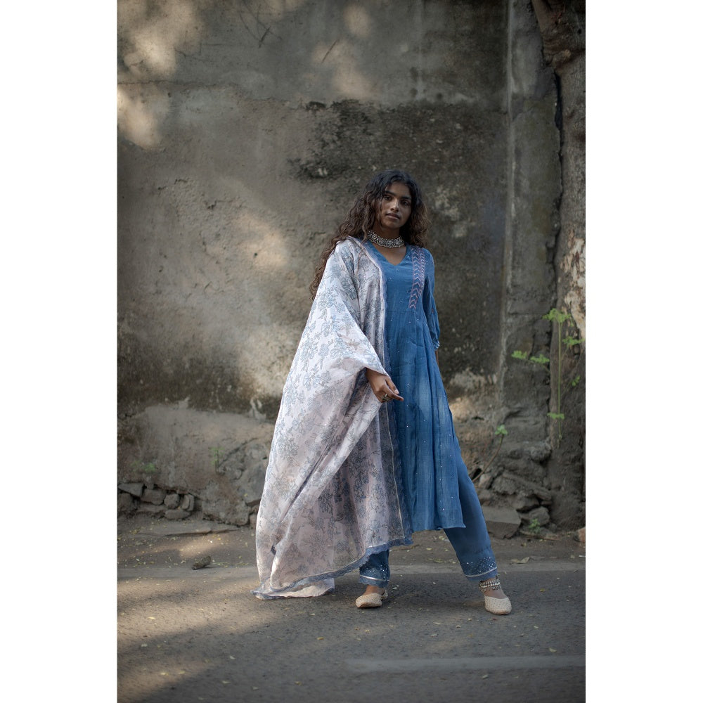 PANTS AND PAJAMAS Pink Neelkamal Block Printed Dupatta
