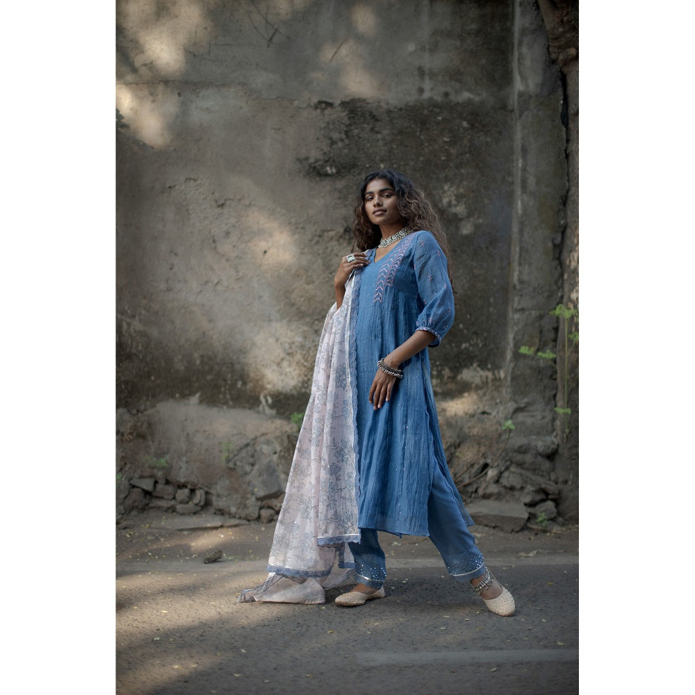 PANTS AND PAJAMAS Pink Neelkamal Block Printed Dupatta