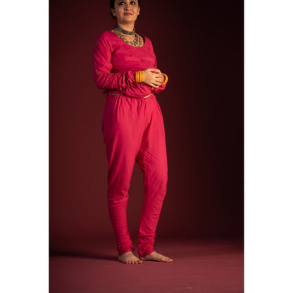 PANTS AND PAJAMAS Pink Mangal Churidar