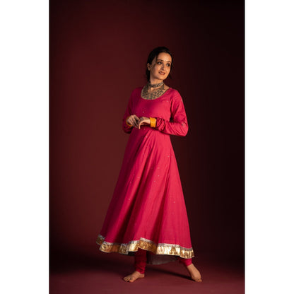 PANTS AND PAJAMAS Pink Mangal Churidar