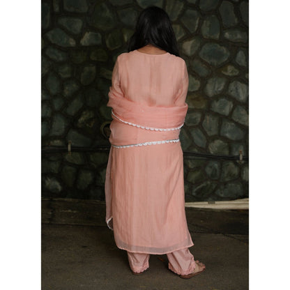 PANTS AND PAJAMAS Blushpink Cotton Silk Pant