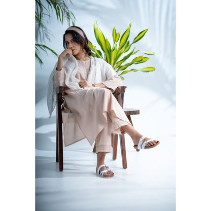 PANTS AND PAJAMAS Beige Cotton Bottom
